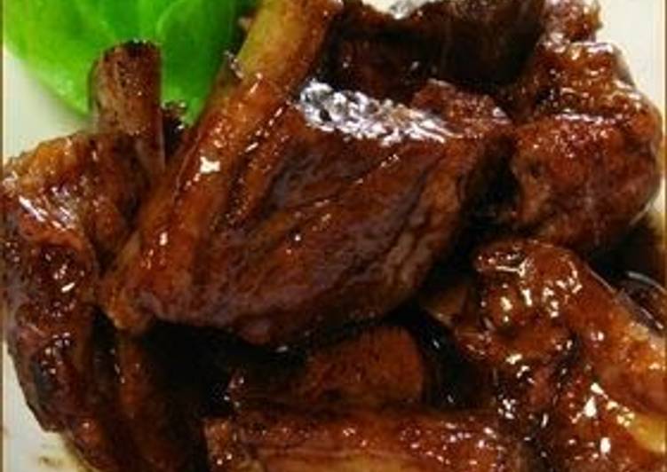 Simple Way to Prepare Super Quick Homemade Spare Ribs Simmered in Coke