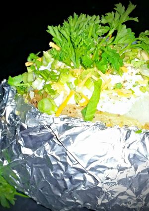 A picture of Mike's Perfect Baked Potatoes.