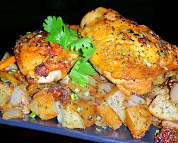 Latest Recipe Mikes Garlic Chicken  Potatoes Most Delicious