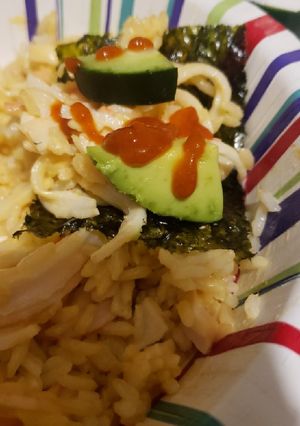A picture of Sushi poke bowl.