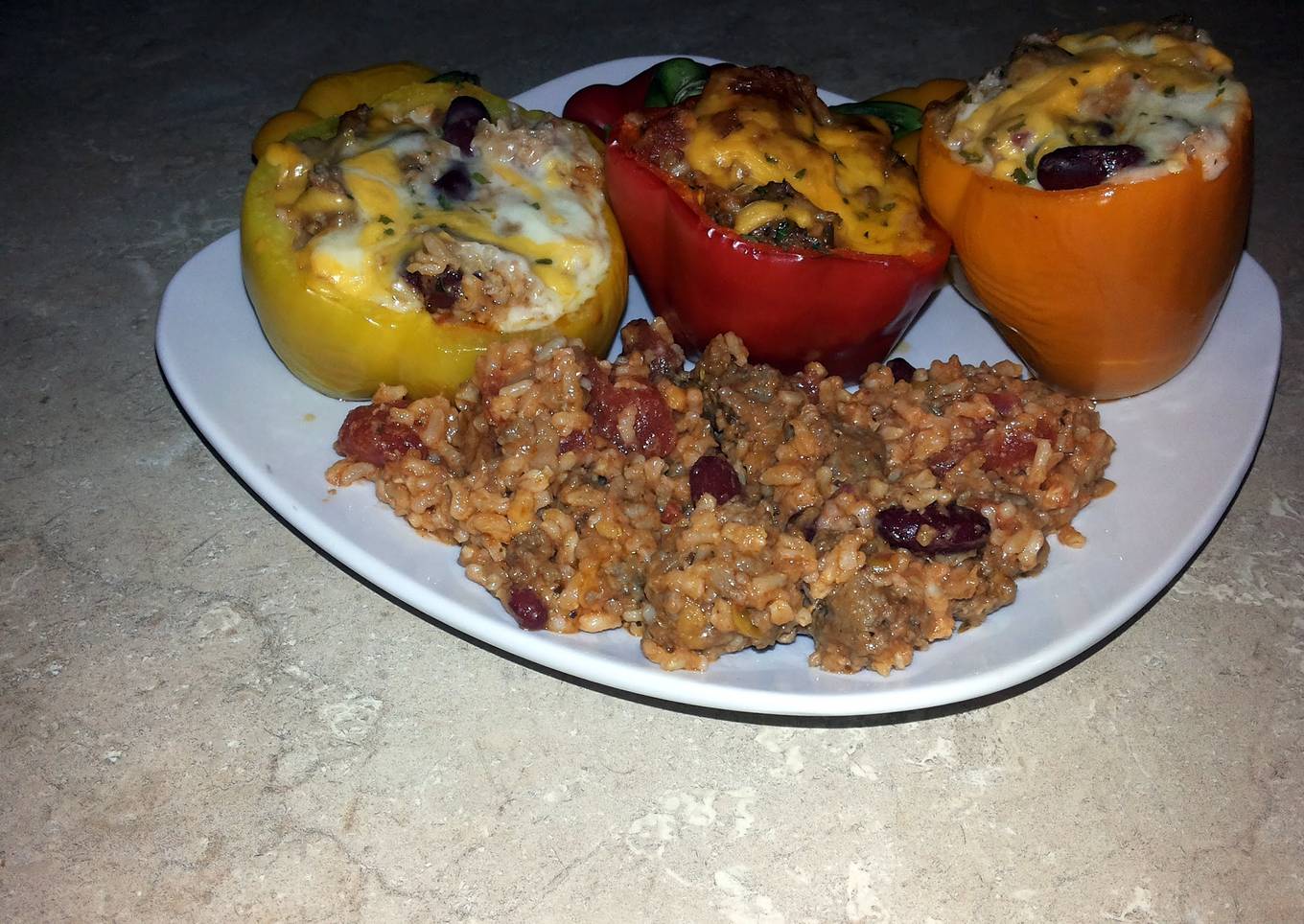 Stuffed Bell Peppers w/Cheese