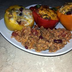 Stuffed Bell Peppers w/Cheese A picture of Stuffed Bell Peppers w/Cheese.