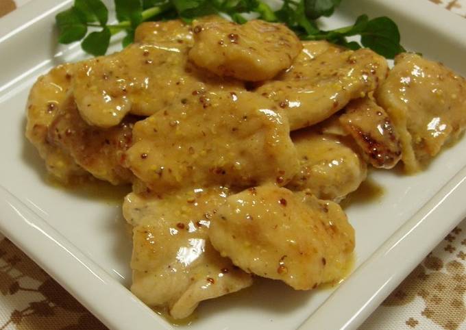 Sautéed Chicken Breast with Mustard Miso Sauce