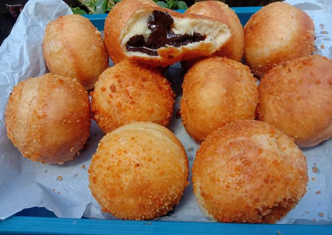 Bagaimana Menyiapkan Roti goreng isi coklat yang Bisa Manjain Lidah