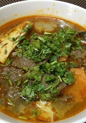 Hình của món Bún bò chay.