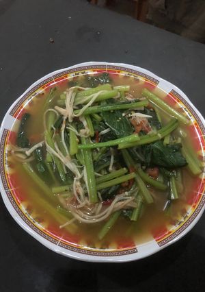 Foto resep Tumis Sawi Hijau dan Enoki