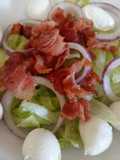 Pancetta and mozzarella salad