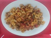 Una foto de pasta pimientos