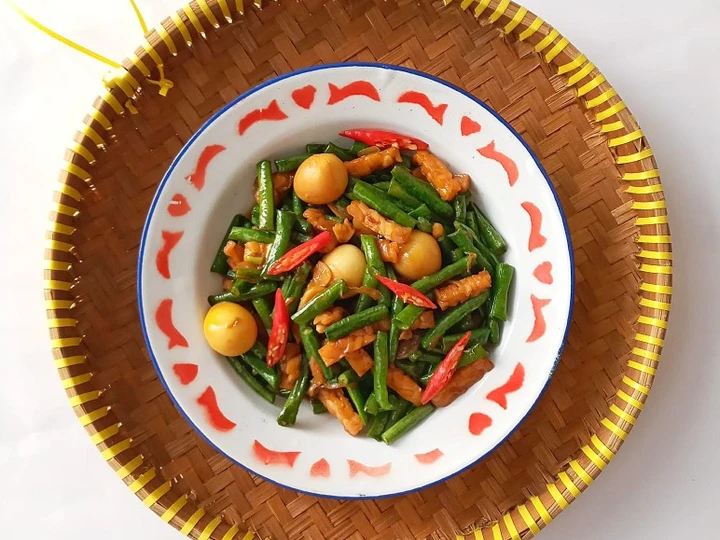 Cara Mudah Menyiapkan Resep Tumis Kacang Panjang Tempe Telur Puyuh yang Uenak Anti Ribet, Bikin Ngiler