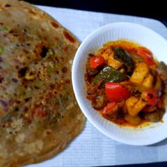 A picture of Tofu kadhai masala.