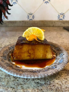 Una foto de Pudín de calabaza y naranja