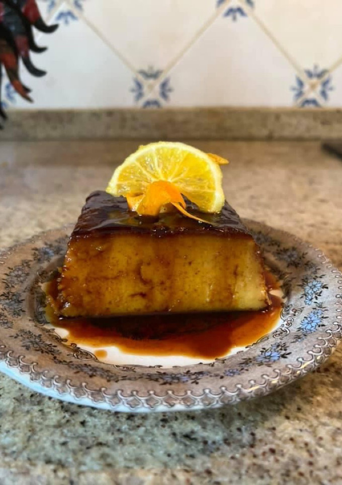 Una foto de Pudín de calabaza y naranja