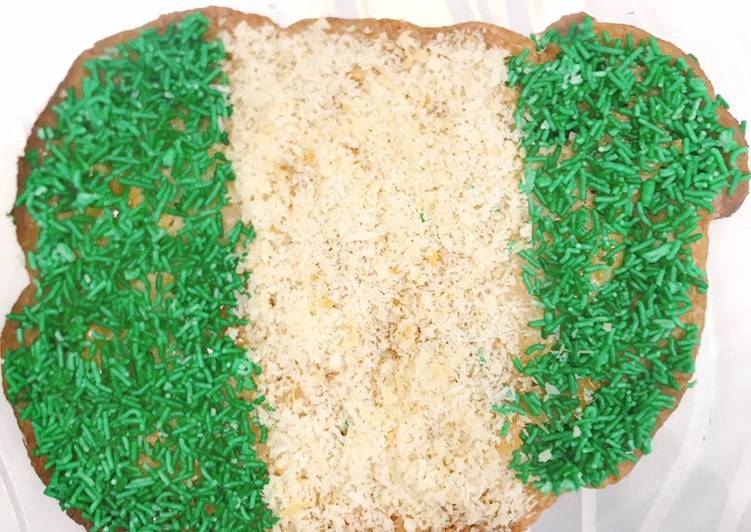 Chocolate cookie Nigerian flag