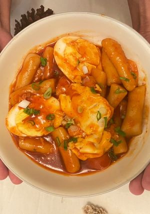 Foto resep Tteokbokki handmade (takaran sendok)
