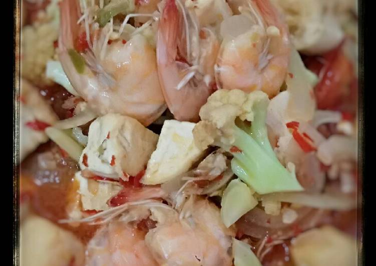 Cara Gampang Menyiapkan Asam Pedas Udang, Lezat Sekali