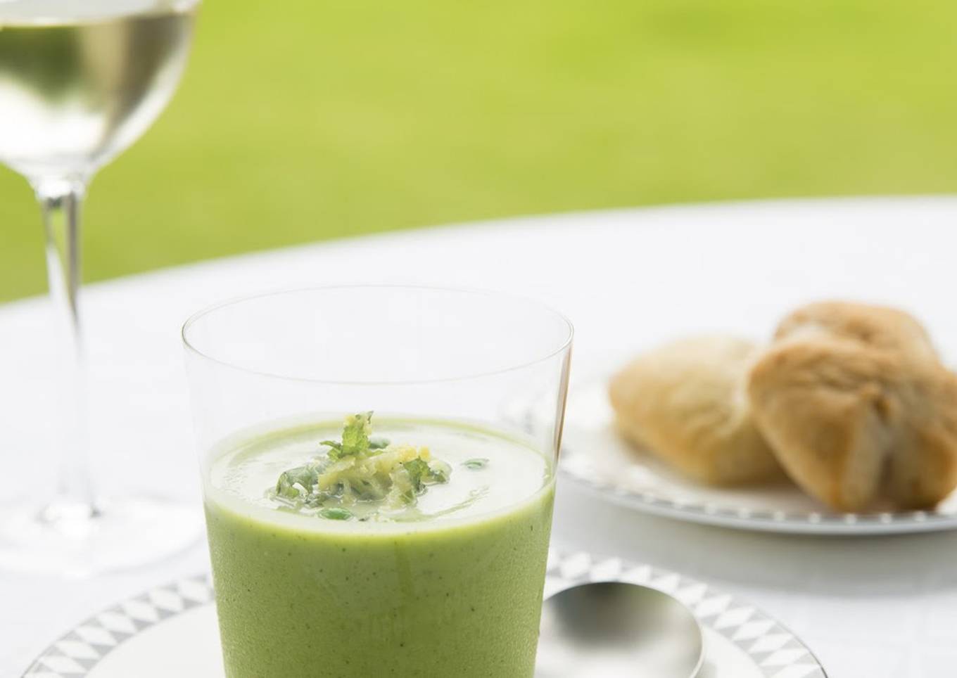 Green Pea and Zucchini Soup