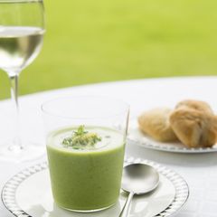 A picture of Green Pea and Zucchini Soup.