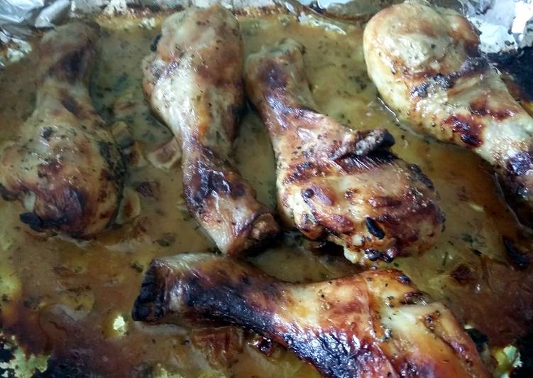 Step-by-Step Guide to Make Any-night-of-the-week Honey and mustard chicken drumsticks