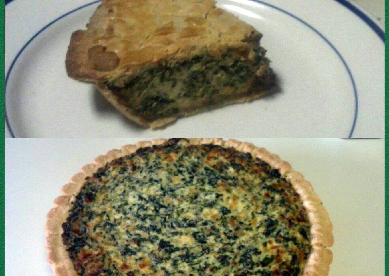 Italian Spinach Pie (double crust or topless)