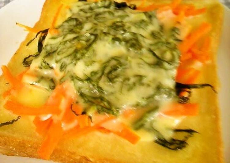 Easiest Way to Make Homemade Made with Leftovers - Cheese, Shiso Leaves and Carrot Toast