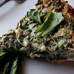 A picture of Spinach Artichoke Quiche.