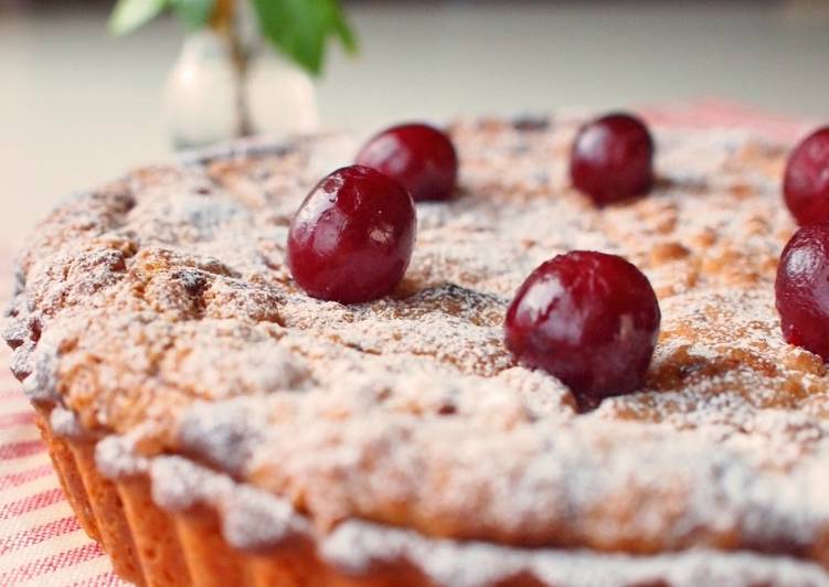 Cherry Almond Crumble Tart