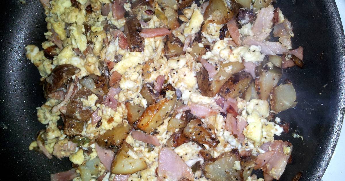 Potato Ham Scramble Recipe by JuicieBakes Cookpad