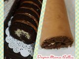 Swissroll Brownies with filling mocca butter icecream