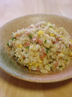 A picture of Fried Rice Packed with Ginger.
