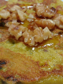 A picture of Mostly-Kabocha Macrobiotic Pancakes.