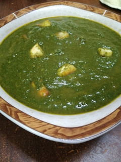 A picture of Palak paneer(spinach with cottage cheese) curry#foodphotography.