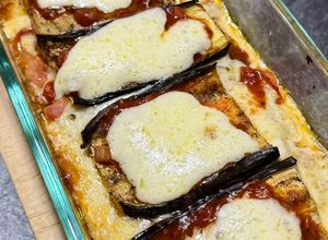 Una foto de Mi nueva lasagna de berenjenas🍆💜