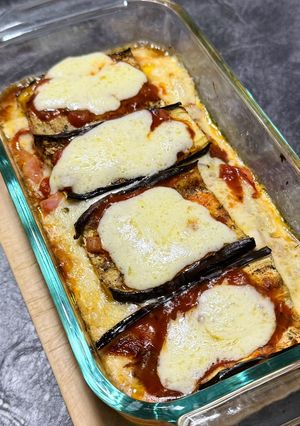 Una foto de Mi nueva lasagna de berenjenas🍆💜