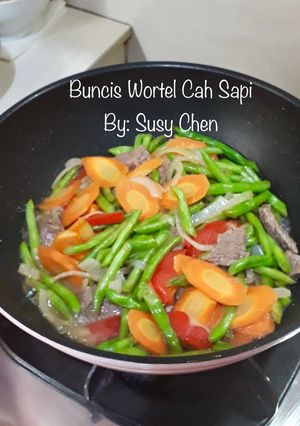 Foto resep Buncis Wortel Cah Sapi