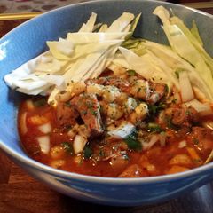 A picture of Pozole Rojo.