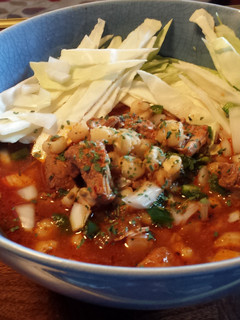 A picture of Pozole Rojo.