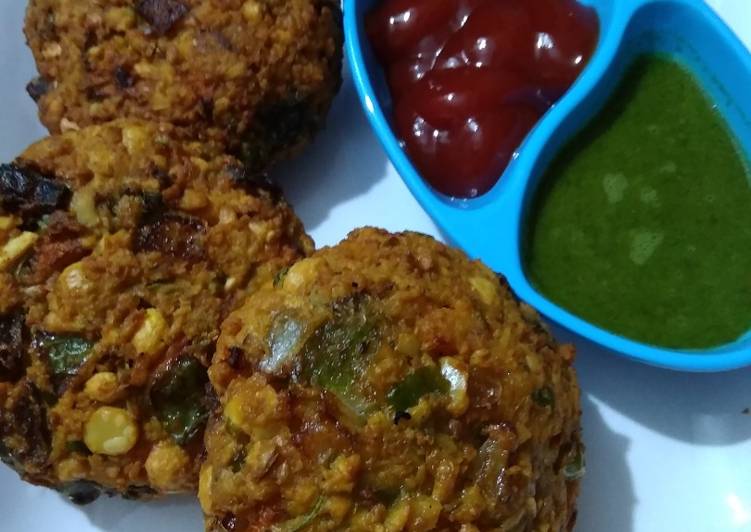 Recipe of Speedy Veg Daal Vadas