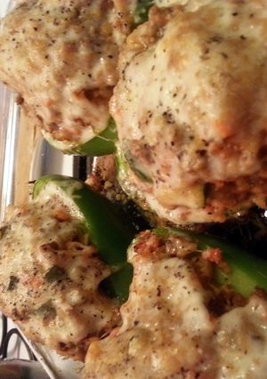 A picture of Stuffed Green Bell Peppers.