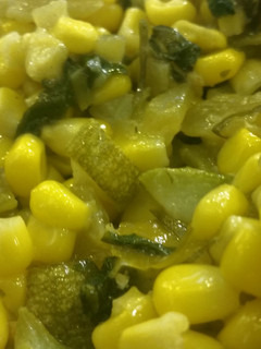 A picture of Corn W/ Zucchini & Chiles.