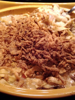 A picture of Mom's Sausage and Mushroom Casserole.