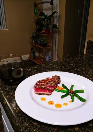 A picture of Chia Seed Crusted Ahi Tuna.