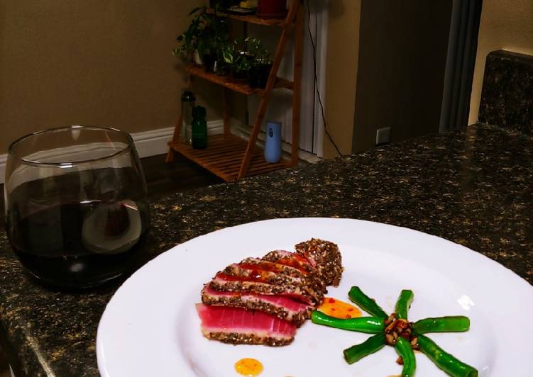 Simple Way to Make Perfect Chia Seed Crusted Ahi Tuna