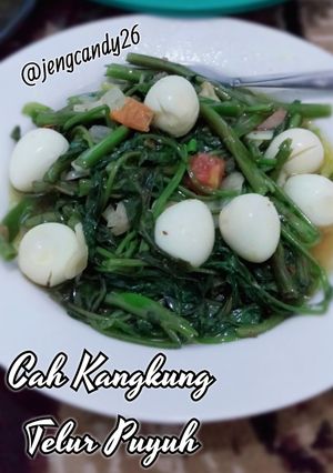 Foto resep 219. Cah Kangkung Telur puyuh