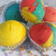 Muffins de yogurt y colores