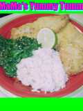 Fry Lime Fish with Spinach &Brown Rice