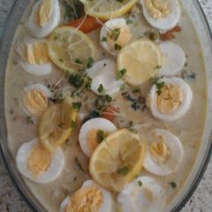 A picture of My Garlic and Lemon peppered fish Soup. 😌.