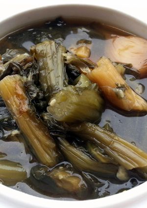 A picture of Preserved Mustard Green Stew / Vegan.