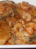 Fresh Cod with Shrimp in Sauce