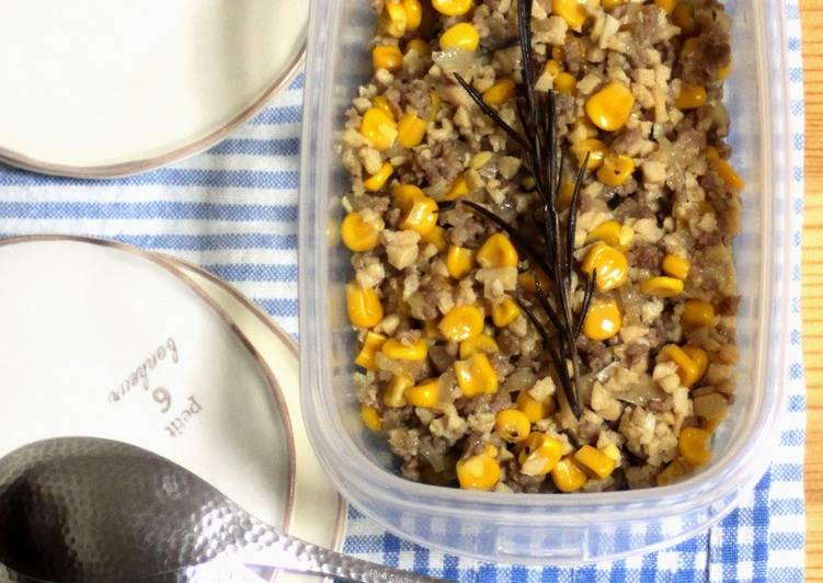 Recipe: Perfect Multi-Purpose Salted Corn Soboro with Koya Dofu