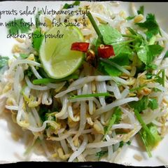 A picture of bean sprouts salad ~ Vietnamese style.